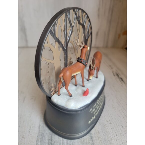 Hallmark quiet of winter deer cardinal light up home decor - Picture 3 of 6